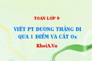Viết phương trình đường thẳng cắt trục hoành Ox và đi qua 1 điểm - Toán lớp 9